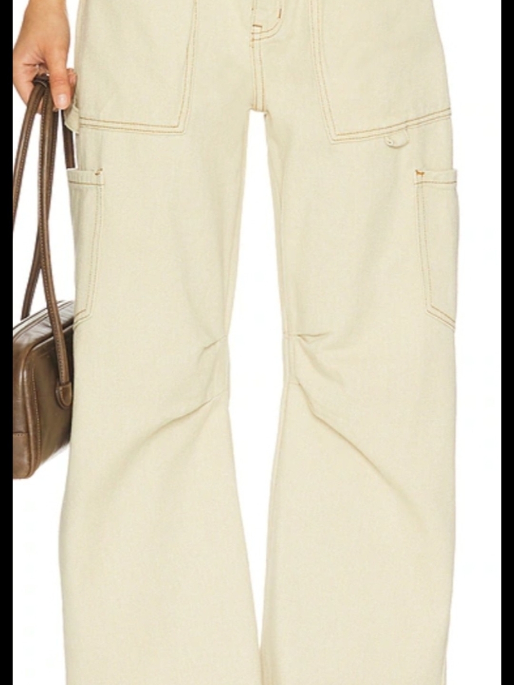 Women’s Wide-Leg Utility Pants in Cream - Lioness